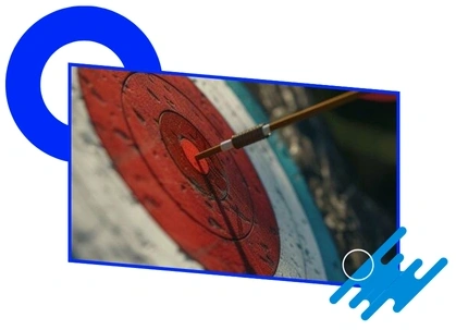 A close-up image of a dart hitting the red center of a bullseye target, symbolizing the goal of More Accuracy, Fewer Losses provided by Brandock.